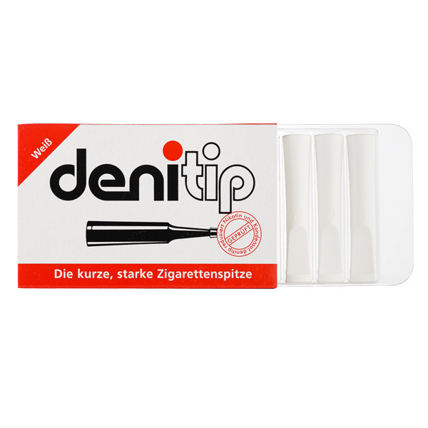 Zigarettenfilterspitze Denicotea Denitip aus Kunststoff in weiss 5384